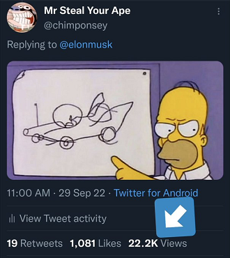 tweet view count display