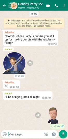 Avatars on WhatsApp