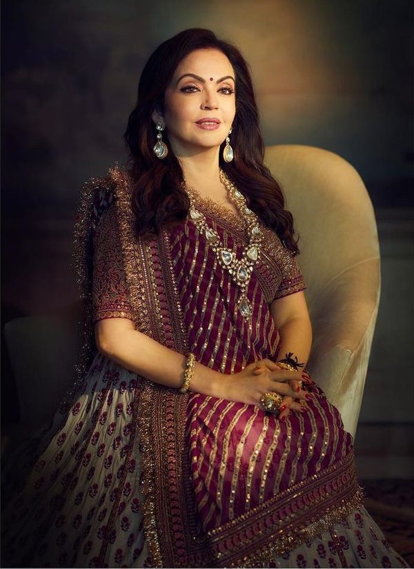 Heres-How-Nita-Ambani-Nailed-The-Mother-Of-The-Bride-Look-At-The-Grand-Ambani-Wedding - Social Nation NMACC-Nita Mukesh Ambani Cultural Centre