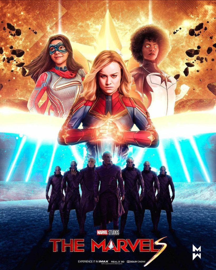 Animated MCU's The Marvels poster 