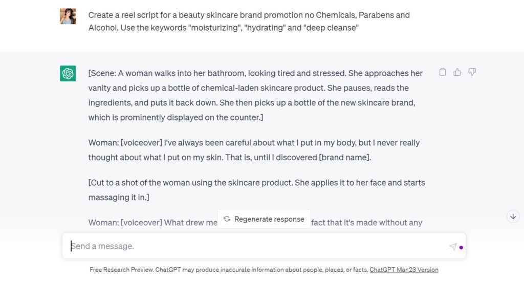 Untitledf - Social Nation skincare brand promotion - chatgpt