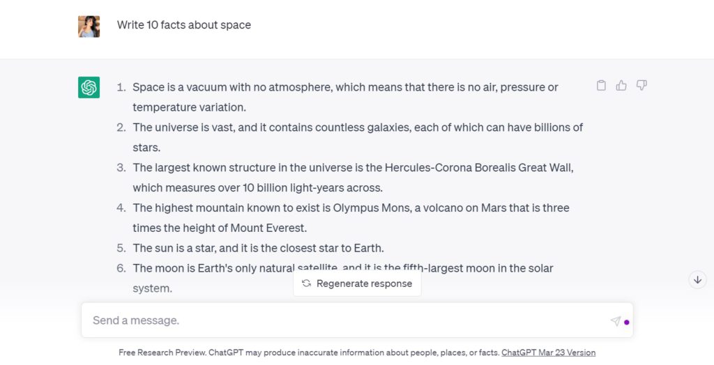 Untitledfcdnjbhm - Social Nation 10 facts about space - chatgpt