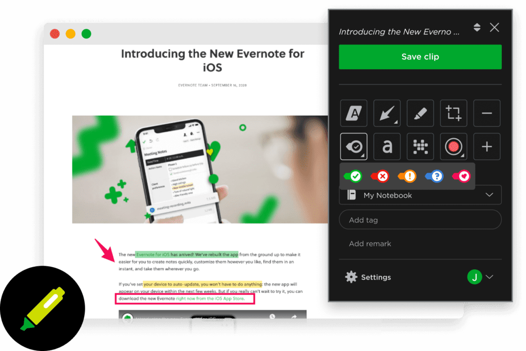 module23x - Social Nation Evernote web clipper