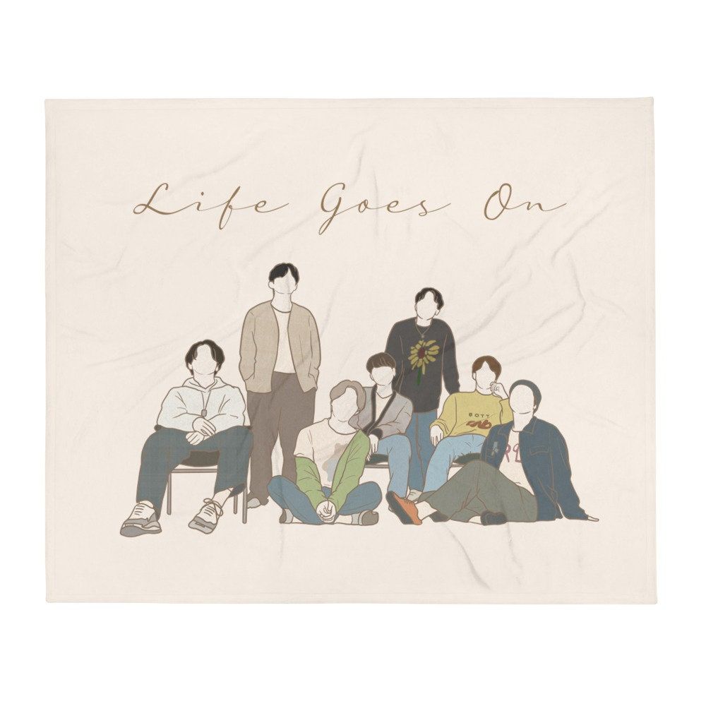BTS-Life-Goes-On-Throw-Blanket-BTS-Blanket-Kpop-Merch-Kpop-Home-Decor-BTS-Home-Decor-Bts-Merch-Bts-Kpop-Bts-Room-Decor-Bts-Fanart - Social Nation Life Goes On is 1 of the 10 memorable performances of BTS in years