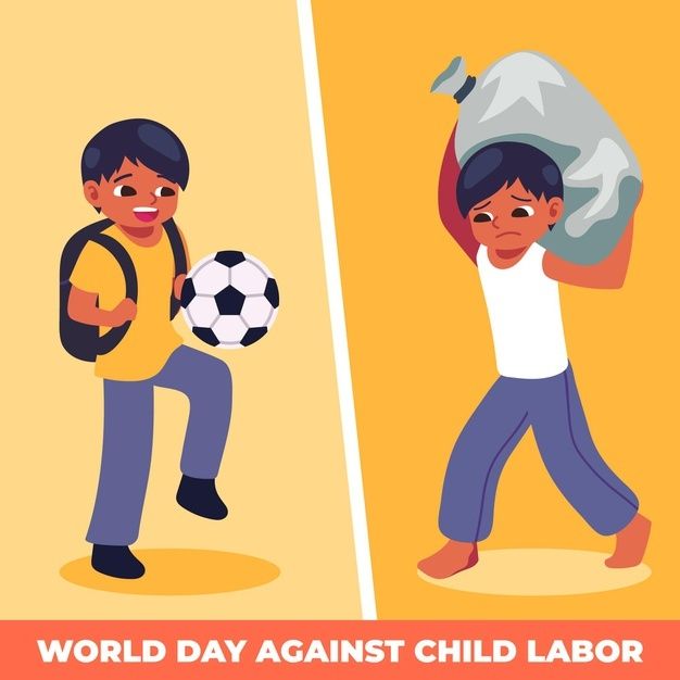 Free-Vector-_-Flat-world-day-against-child-labour-illustration - Social Nation World Against Child Labour Day with OTT Films