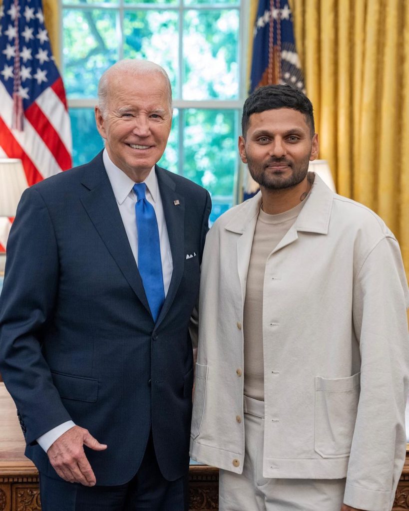 Jay Shetty meets President Joe Biden