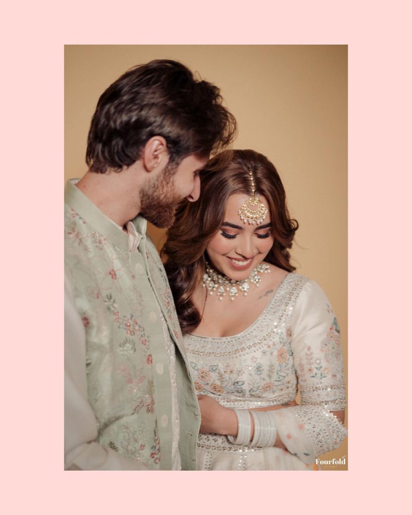 Aaliyah Kashyap and Shane Gregoire in Anita Dongre