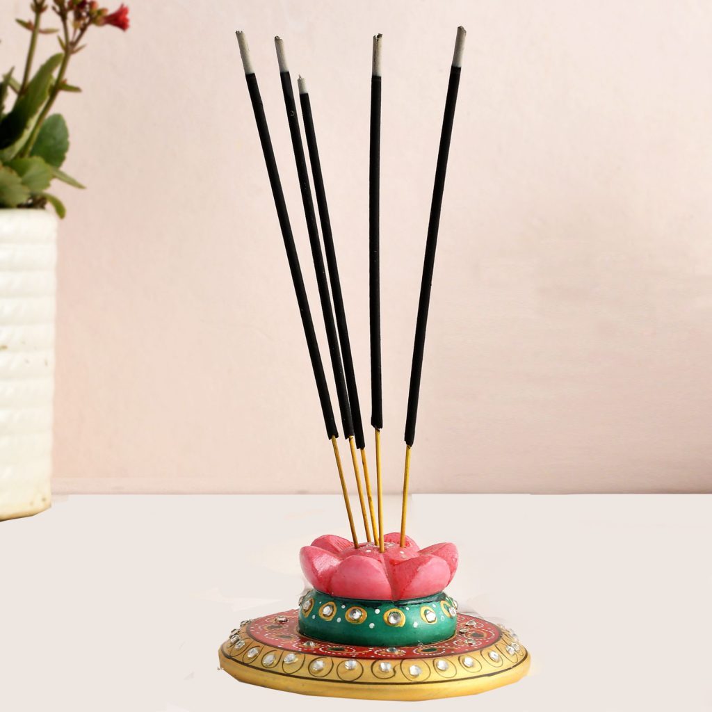 Marble-Made-Kundan-Embellished-Agarbatti-Stand-Incense-Stick-Stand-Holder-for-Home-Temple-Office-and-Gift - Social Nation ShareChat endorsed Agarbatti on WhatsApp Branded Shares