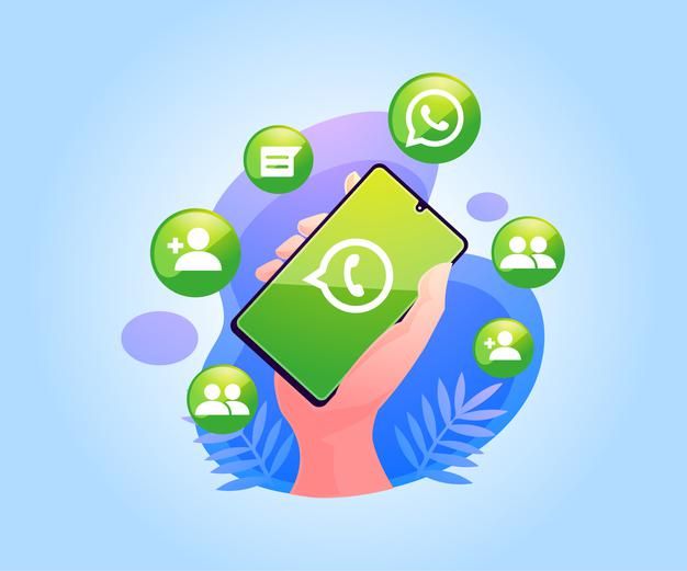 Premium-Vector-_-Social-media-whatsapp-app-on-smartphone - Social Nation Formal communication are adopting internet words