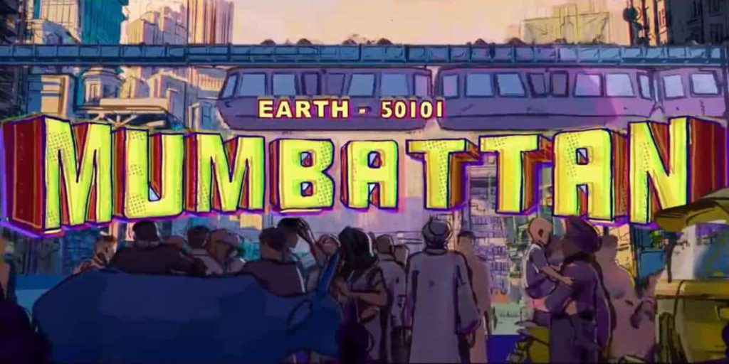 spider-verse spider-man mumbattan anime india mumbai city planet