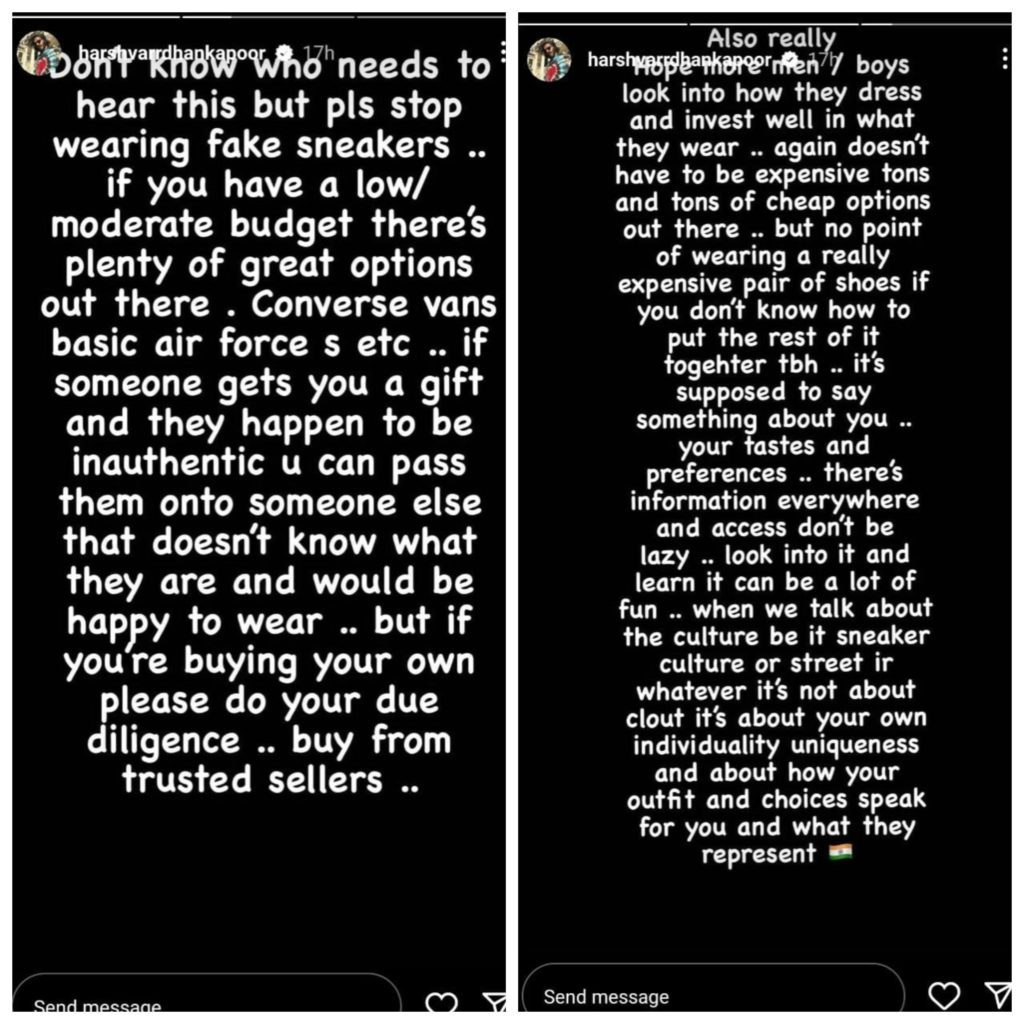 Harshvardhan Kapoor On social media