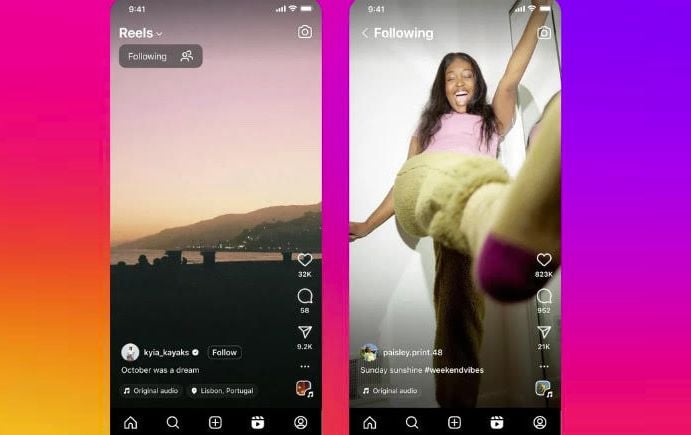 Instagram-Adds-‘Following-Filter-in-the-Reels-Tab - Social Nation Instagram add ‘Following’ in Reels Tab