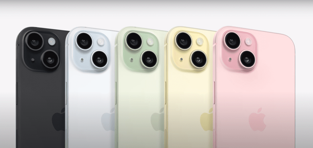 apple iphone 15 base model colours
