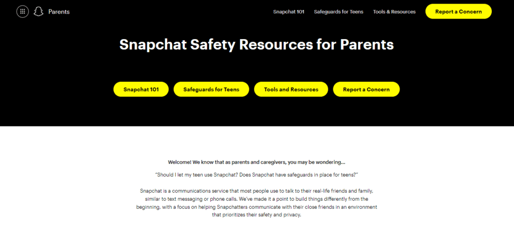 snap-safe - Social Nation snapchat resources parents website