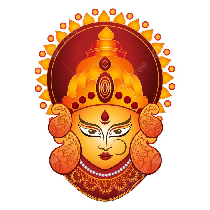 Durha-Maa-Hindu-Goddess-Navratri-And-Dussehra-Durga-Puja-Vector-Illustration-Durga-Maa-Navratri-Durga-Puja-PNG-and-Vector-with-Transparent-Background-for-Free-Download - Social Nation History of 9 forms of Goddess worshiped of Navratri's 9 days