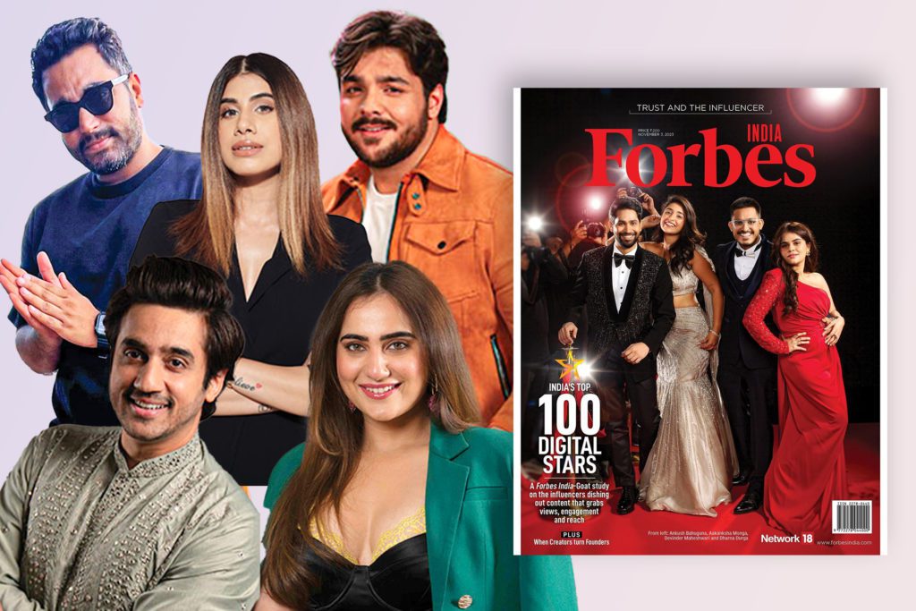Top 100 Digital Stars - Social Nation Forbes India released India's Top 100 Digital Stars list
