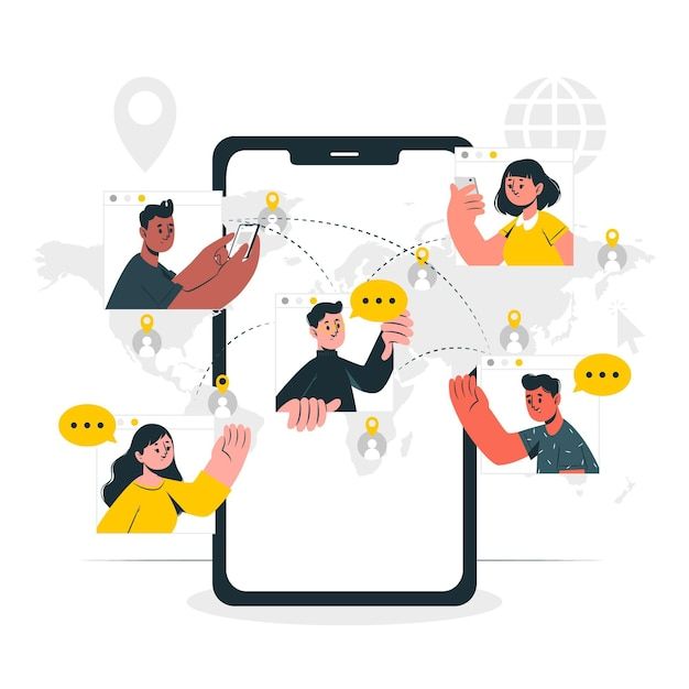Free-Vector-_-Online-world-concept-illustration - Social Nation Why should creators use social media for a cause