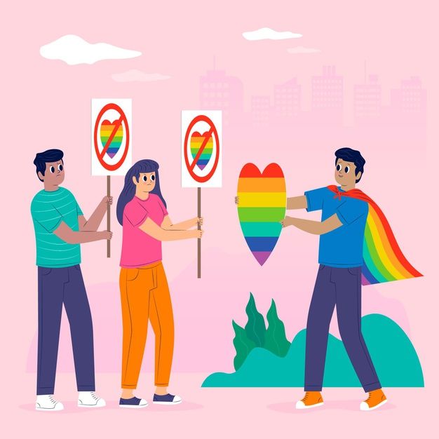 Free-Vector-_-Stop-homophobia-concept - Social Nation Prime Video's Rainbow Rishta will be a catalyst for change