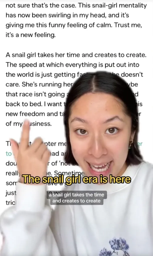 NYPICHPDPICT000053303010 - Social Nation snail girl era tiktok article girl boss