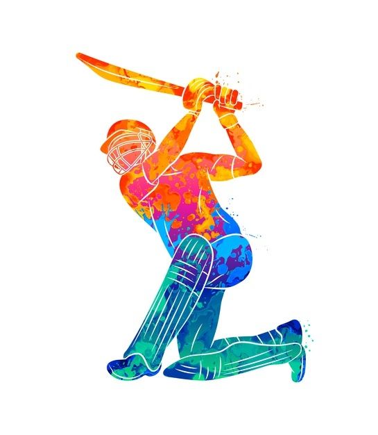 Premium-Vector-_-Abstract-batsman-playing-cricket-from-splash-of-watercolors_-illustration-of-paints - Social Nation Cricket a part of LA28 Olympics