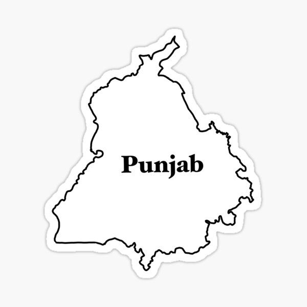 Punjab-Map_-Sticker-for-Sale-by-PurpleClouds26 - Social Nation Punjab Government collaborates with Social media influencers