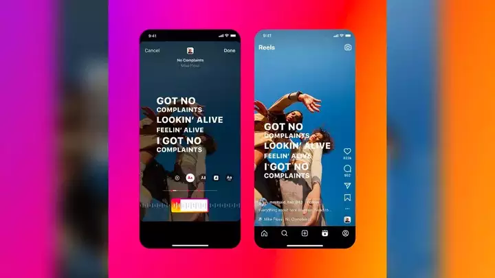 104925879 - Social Nation lyrics to reels and Collaborators in Broadcast channels by Instagram