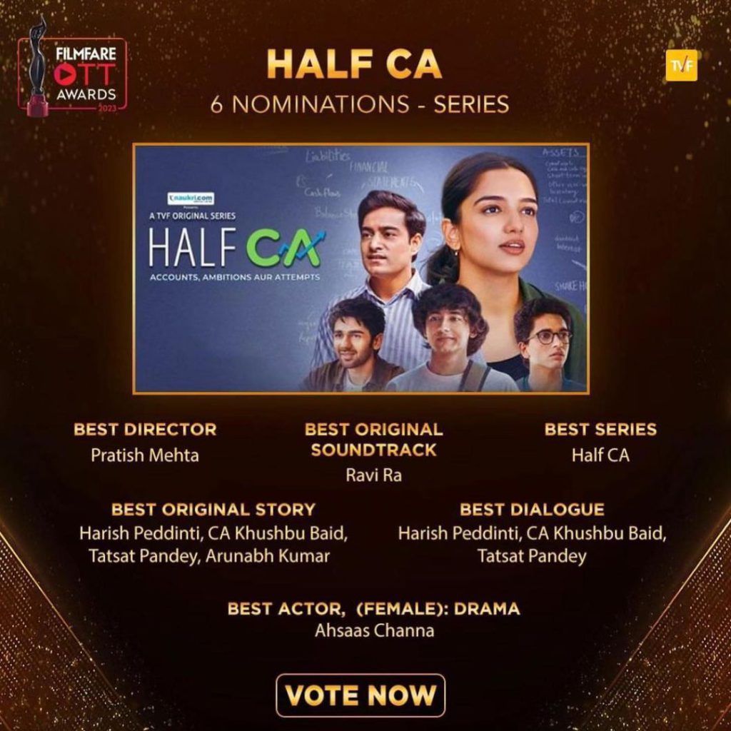 399196769_716460373338651_3835968187177448987_n - Social Nation Half CA featuring Ahsaas Channa has 6 nominations at Filmfare OTT