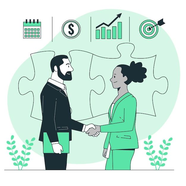 Free-Vector-_-Partnership-concept-illustration - Social Nation With Transparency, one can mitigate crisis during influencer collaborations