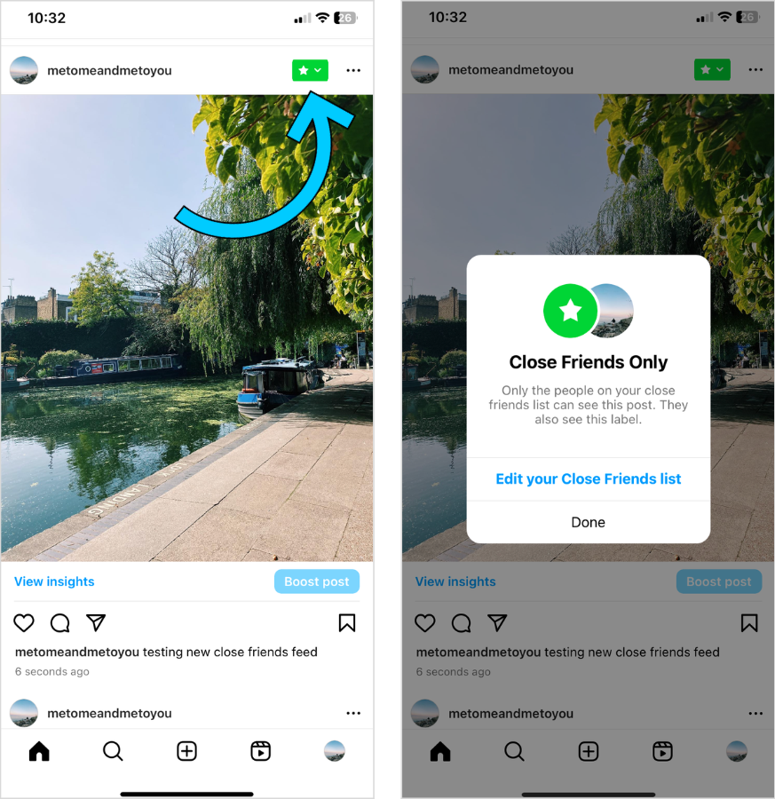 Instagram_Feed_Post_with_Close_Friends_Label - Social Nation instagram new features add posts to close friends
