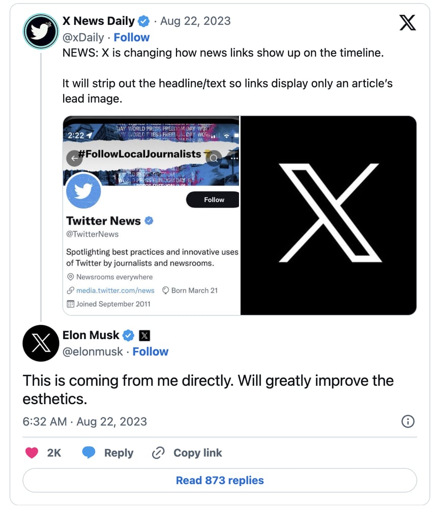 1 - Social Nation X Headline. Vanishing Elon Musk