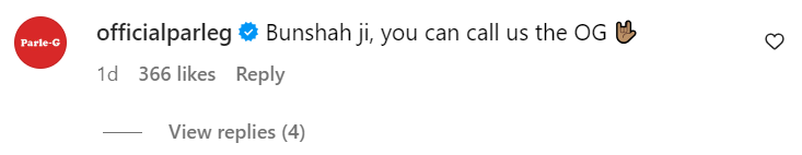 parle G response bunshah