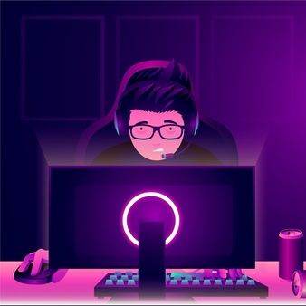 Premium-Vector-_-Character-playing-online-games-in-the-middle-of-the-night - Social Nation Netflix gaming universe to include Squid Game and Money Heist