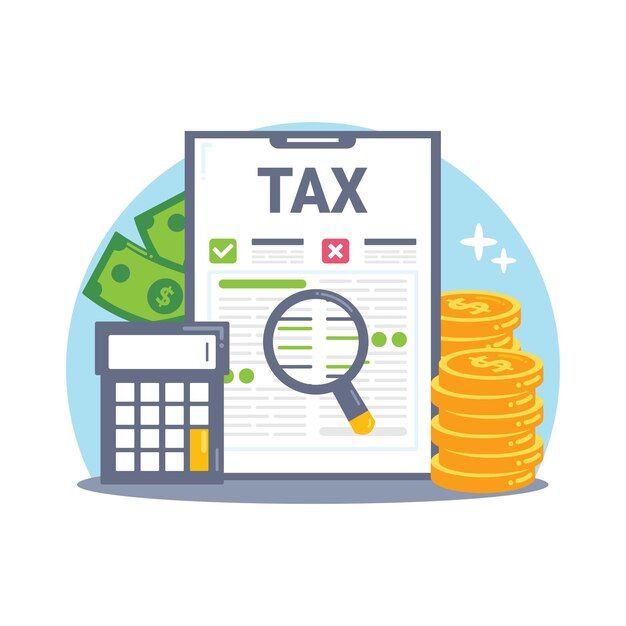 Premium-Vector-_-Tax-concept-illustration - Social Nation Regulations and taxation for creator economy globally