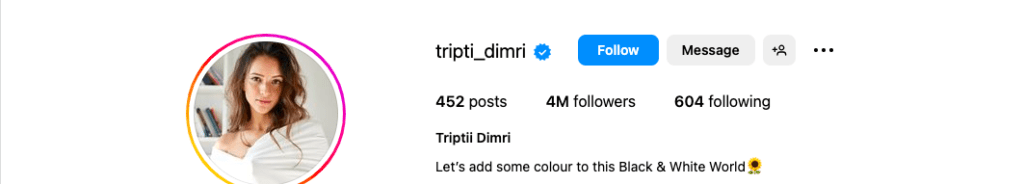 Screenshot-2023-12-17-at-3.18.19-PM - Social Nation Triptii Dimri has 320% rise in followers on Instagram