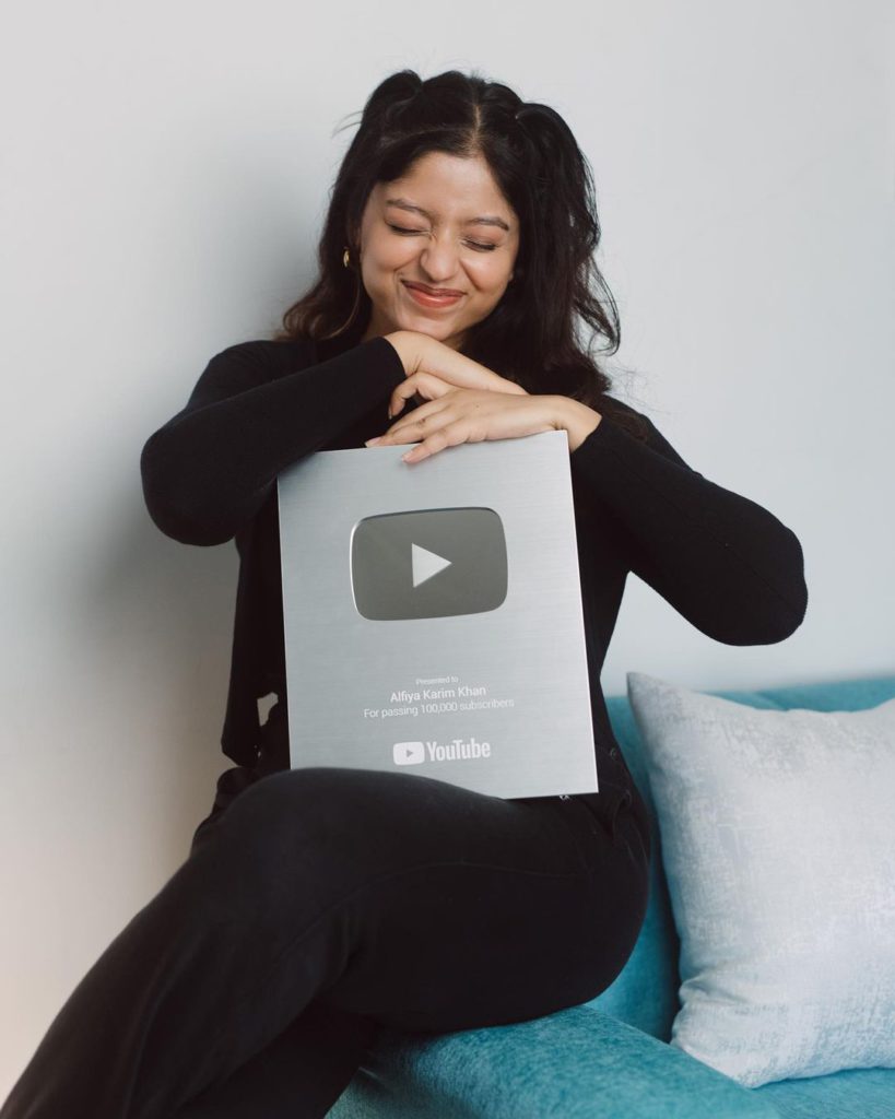 Alfiya Khan SleighedIt Santa's Favourite Aesthetic Queen trendelitee modest fashion YouTube silver play button