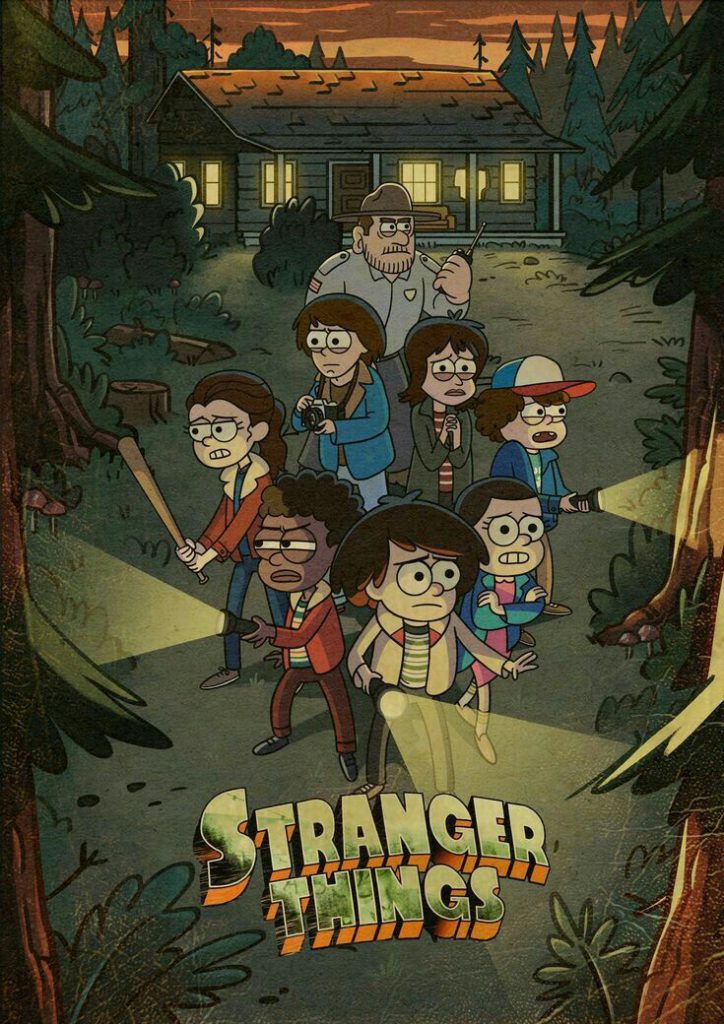 Cool-gravity-falls-take-on-stranger-things - Social Nation Stranger Things Spin-off projects in animation and live-action