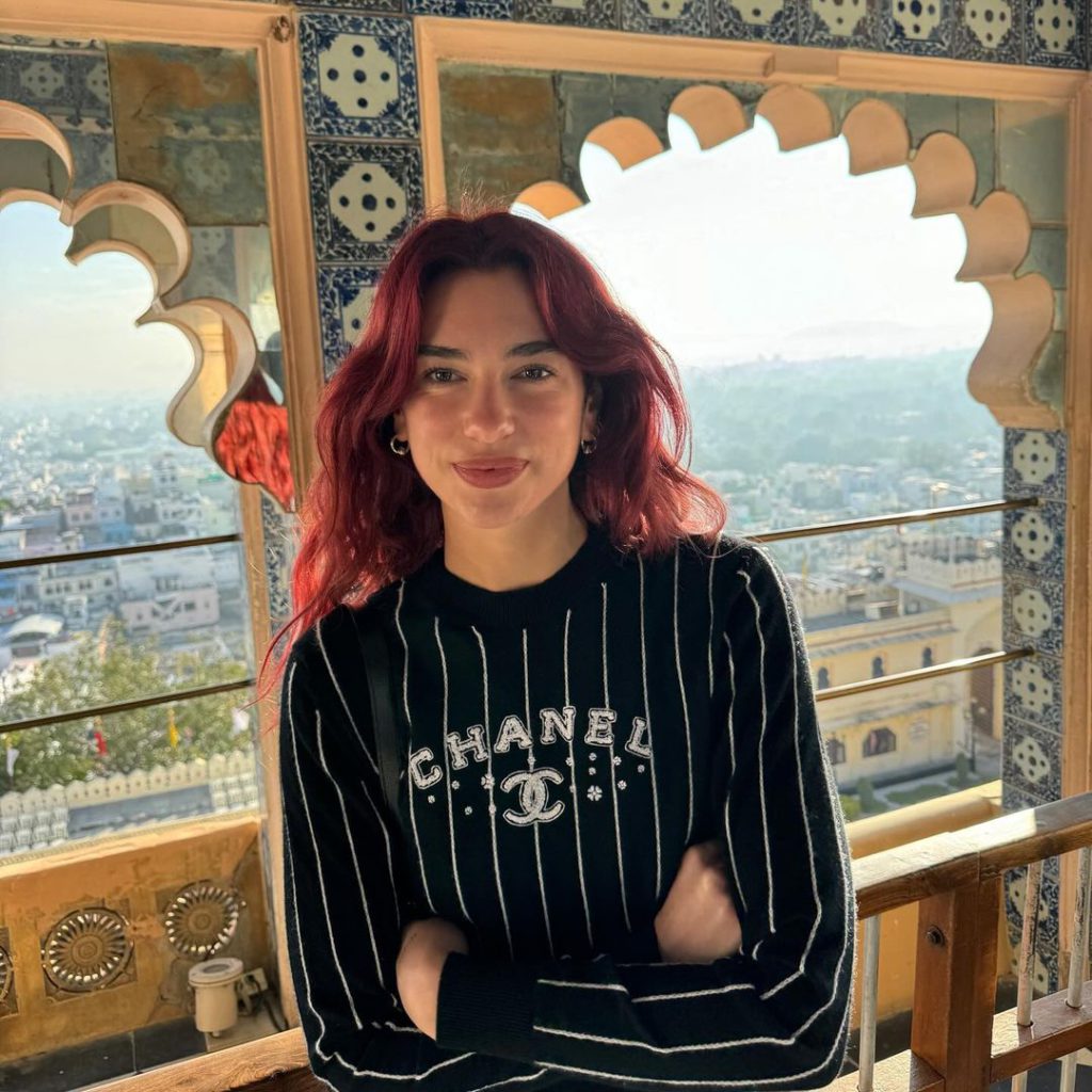 dua lipa india vacation new years rajasthan
