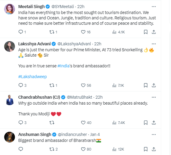 PMO - Social Nation Prime Minister Narendra Modi Lakshadweep Internet reactions X comments