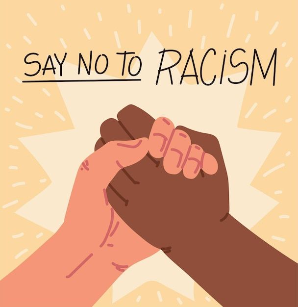Premium-Vector-_-Say-no-to-racism-poster - Social Nation South Korea and the stories of racism towards Indians