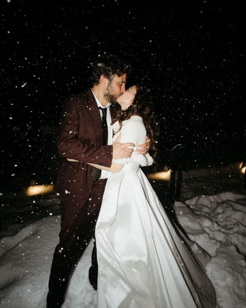 Josh Radnor Jordana Jacobs snow wedding New York