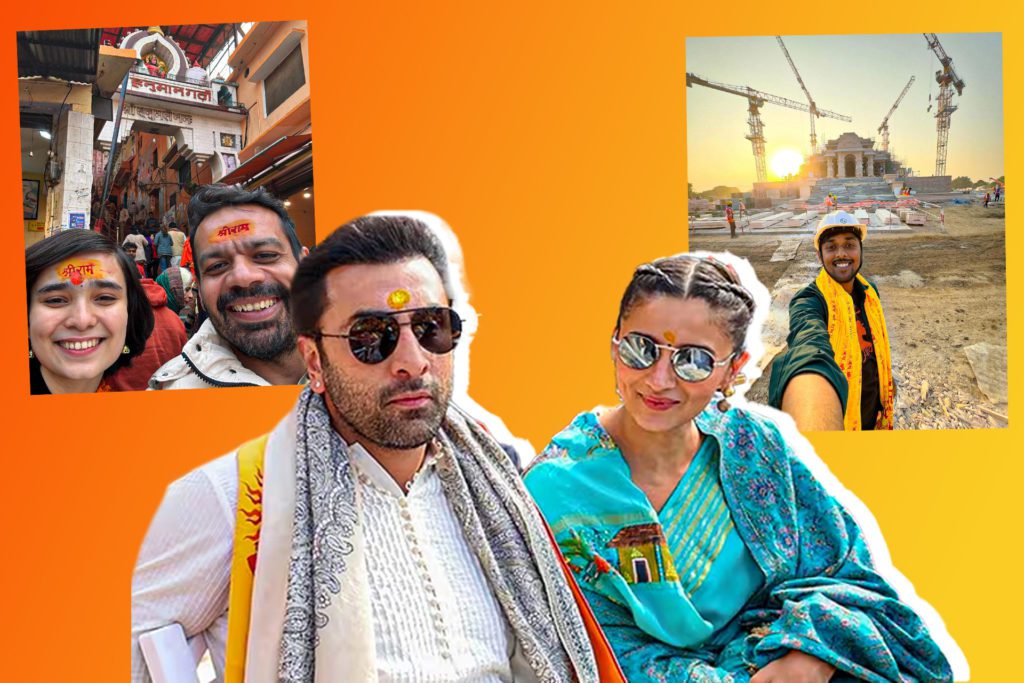 Creators and actor Including Alia Bhatt at Ram Mandir