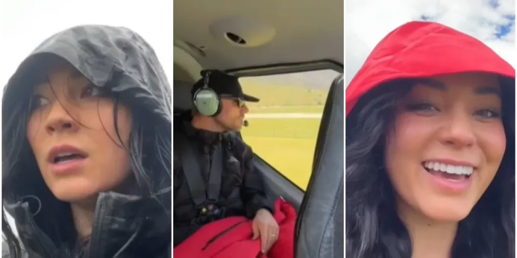 north-face-fly-customer-in-private-helicopter-after-she-complained-about-waterproof - Social Nation The North Face Jennifer Jenson rant video waterproof jacket TikTok brand ad