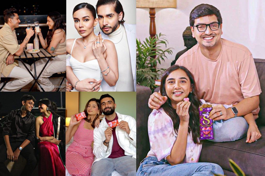 creator couples valentine's day brand collaborations komal pandey siddharth batra prajakta koli vrishank manav unnati ritvi sarthak mrunu anirudh love relationships gift ideas 