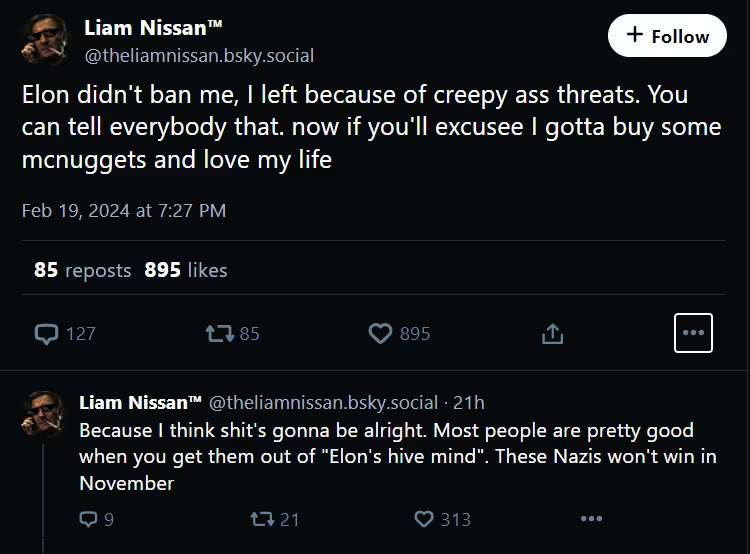 Screenshot_2024-02-20_184943_1708435292460 - Social Nation #FreeLiamNissan trends on X over meme account suspension, the owner later clarifies