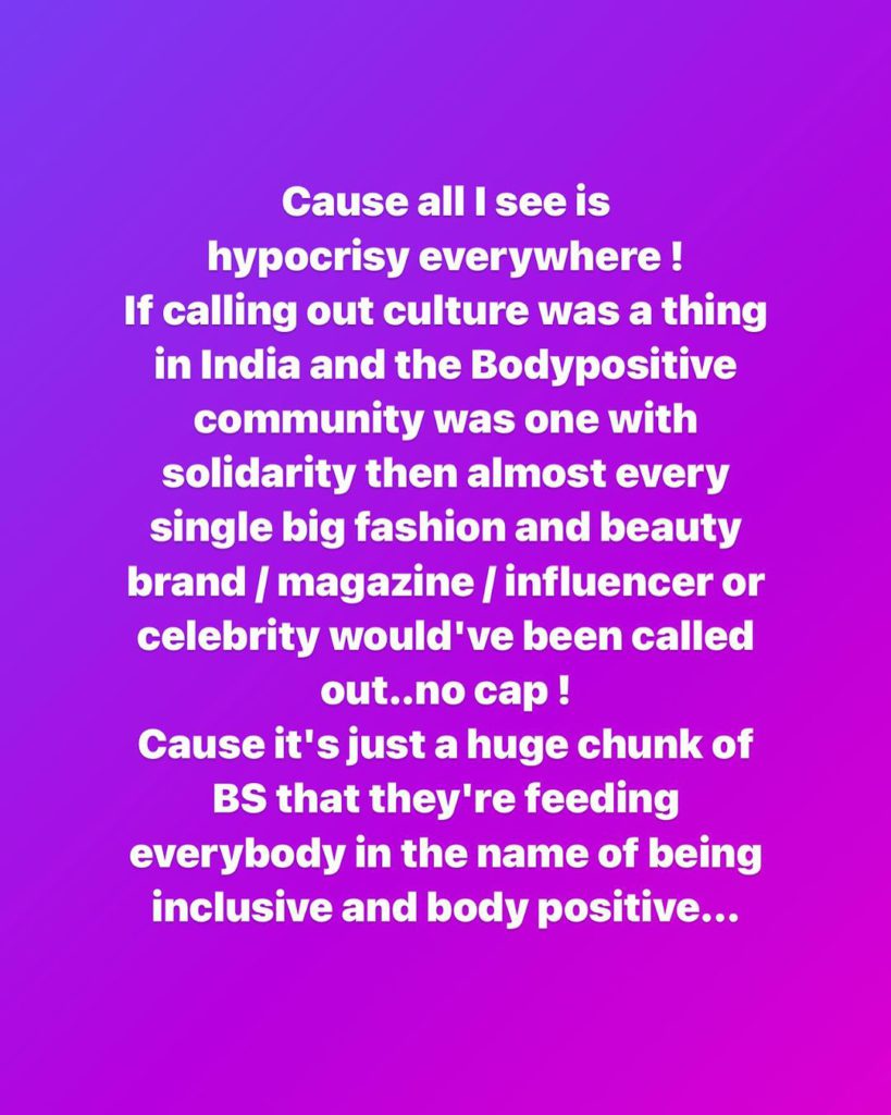431467798_18423631909009666_2296661956329881653_n - Social Nation Tanvi Geetha Ravishankar's Instagram post on the body positivity movement