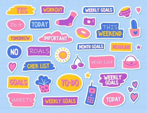 Free-Vector-_-Diary-and-planner-flat-stickers-set - Social Nation Youtube announces YouTube Create the new video editing tool