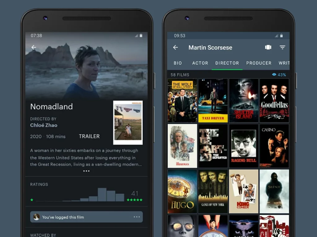 screenshots-of-the-letterboxd-mobile-app - Social Nation letterboxd film enthusiasts cinema cinephiles movies reviews rating social media app