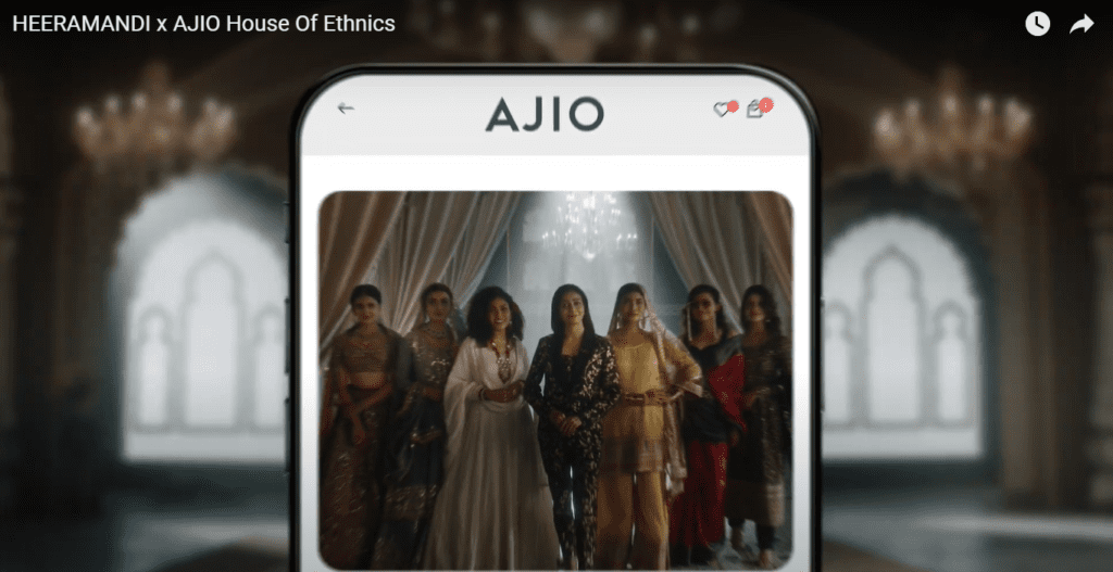Ajio-Heera - Social Nation Ajio Netflix Heeramandi the diamond bazaar exclusive collection ethnic wear Ajio's house of ethnics