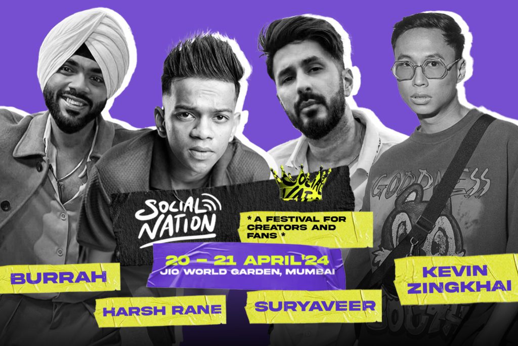 Kevin Zingkhai, Harsh Rane, Suryaveer Hooja and Burrah at the Social Nation Festival 