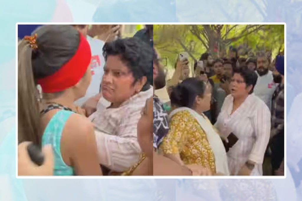 In a Viral Video, the vada pav girls get into a fight with a woman